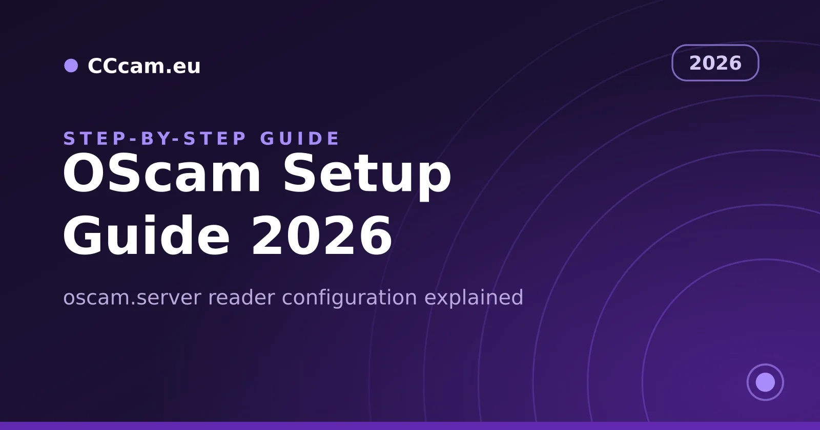 OScam setup guide 2026 oscam.server configuration cover